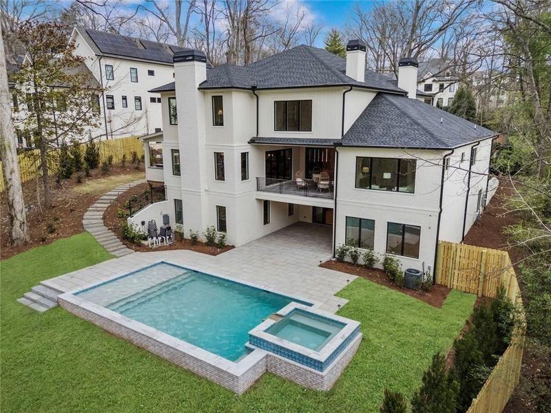 Exterior details and patio area of a home in , Sandy Springs (Image 30). Exterior details and patio area of a home in , Sandy Springs (Image 30).