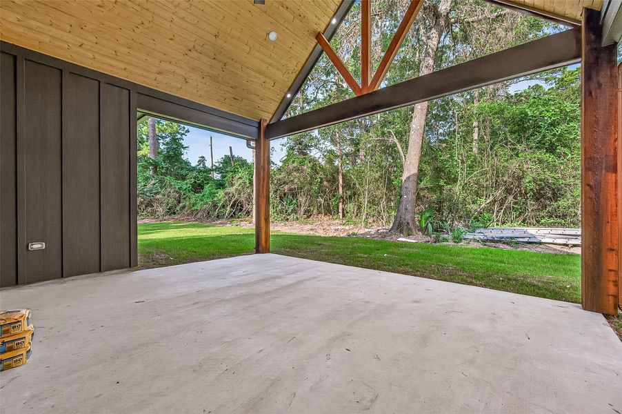 Exterior details and patio area of a home in , Plantersville (Image 32).