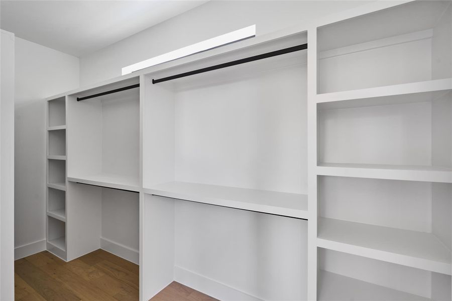 Large primary walk in closet