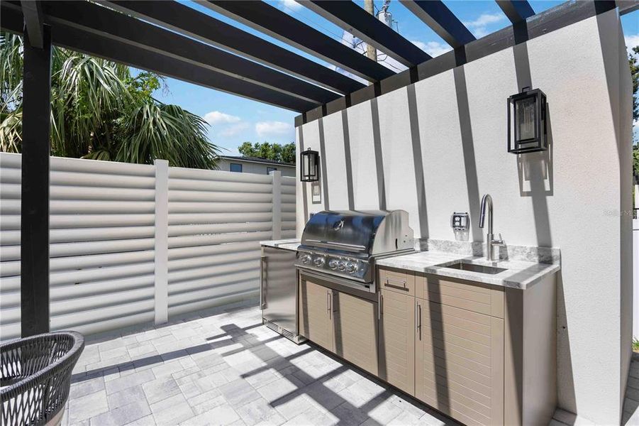 Exterior details and patio area of a home in , Sarasota (Image 36).