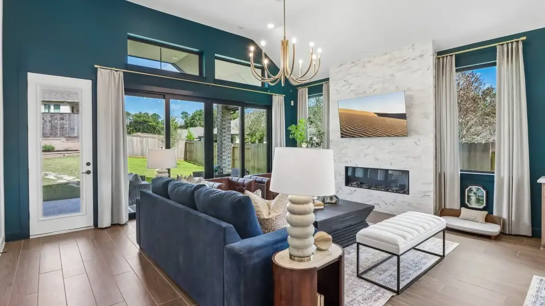 Representative furnished interior of a home built from the Lauren by Chesmar Homes in Audubon, Magnolia (Image 8).