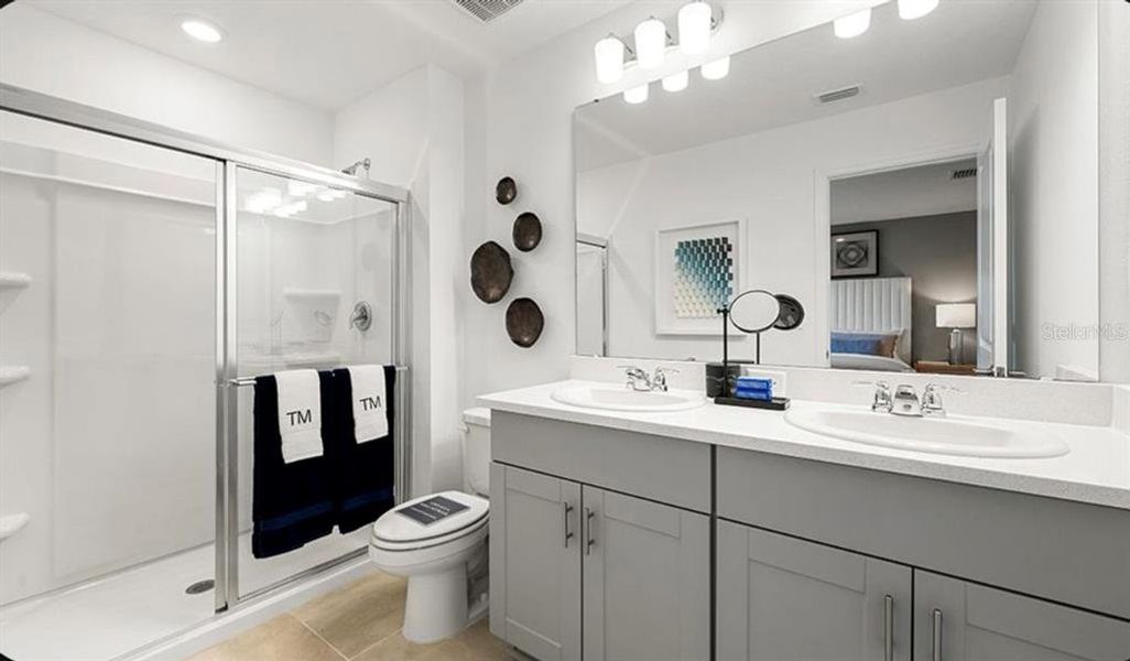 Primary Bathroom - Builder photo