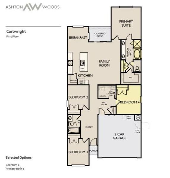 2D floor plan layout of this home in Rolling Glen, Hutto, TX (Image 3).