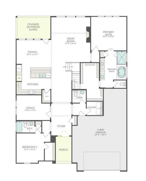 2D floor plan layout of this home in Sienna, Missouri City, TX (Image 5).