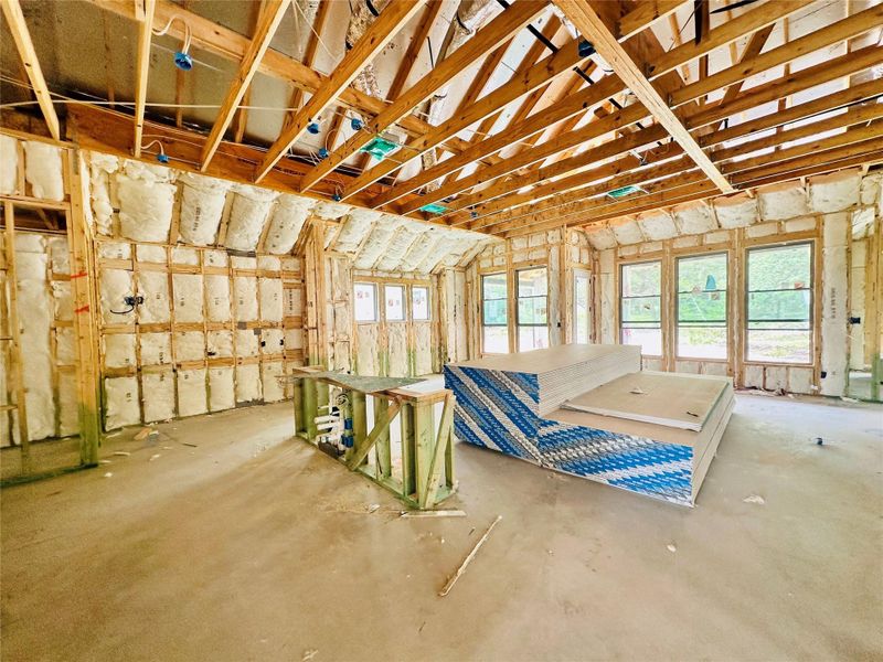 Light & Bright Open Concept Kitchen with center island