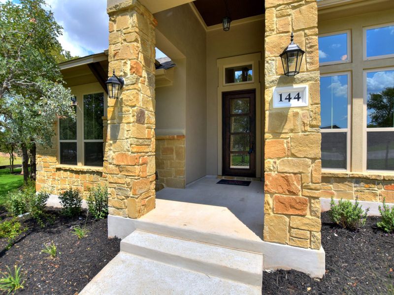 Representative exterior details of a home built from the San Simeon II by Giddens Homes in Clearwater Ranch, Liberty Hill (Image 4).