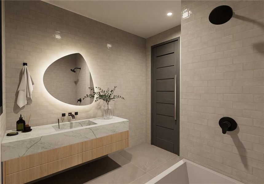 Furnished interior view inside a new home in , Buford (Image 21).