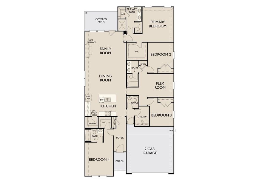 2D floor plan layout for the Meridian by Ashton Woods in Coyote Meadows 50s, Anna, TX (Image 5). 2D floor plan layout for the Meridian by Ashton Woods in Coyote Meadows 50s, Anna, TX (Image 5).