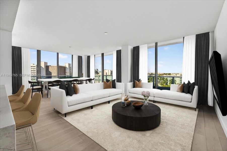 Furnished interior view inside a new home in , Bay Harbor Islands (Image 7).