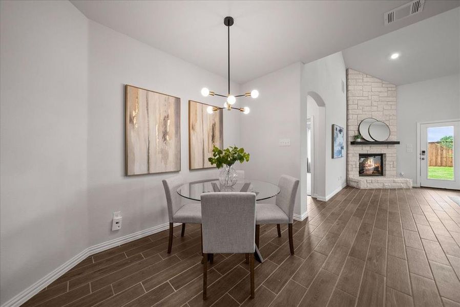 Furnished interior view inside a new home in , Little Elm (Image 12).