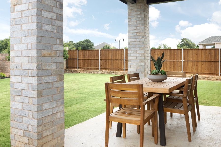 The Strata's backyard patio featured at Ashford Park