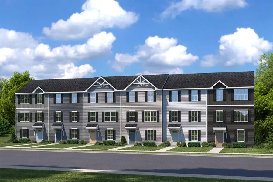 Representative exterior photo of a completed home built from the Juniper by Ryan Homes in Fall Crest, Antioch, TN (Image 2).