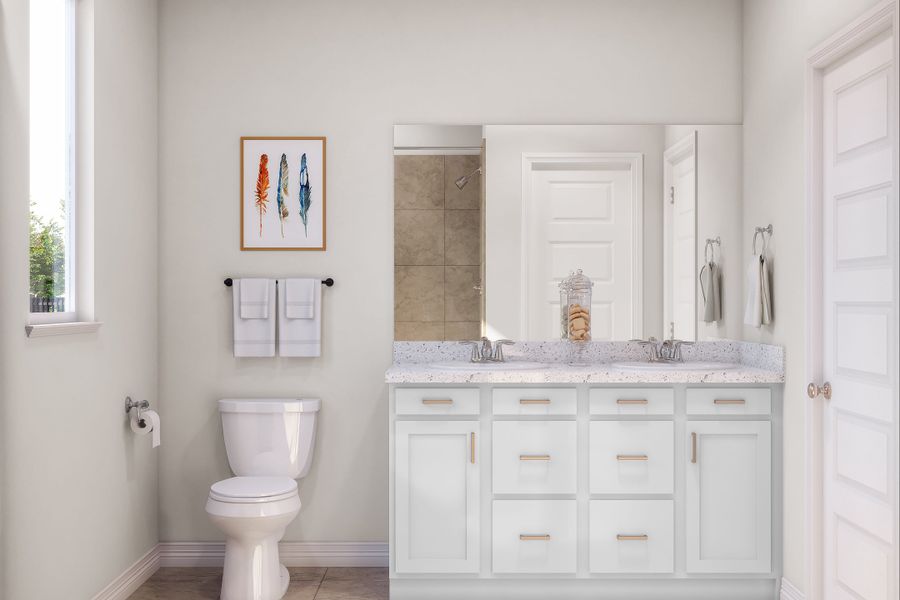 Furnished interior view inside a new home in Mason Woods, Cypress (Image 8).