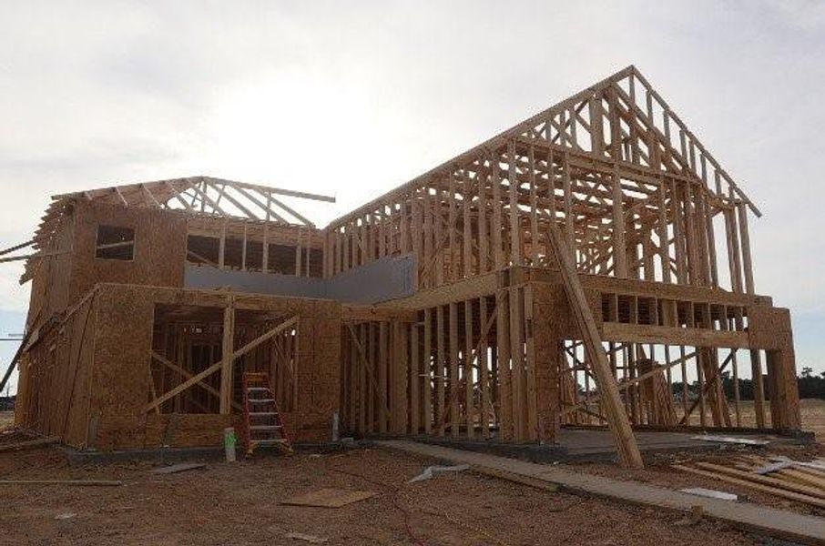 In-progress construction of a new home in Woodson’s Reserve, Spring, TX (Image 7).