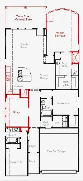 2D floor plan layout of this home in Two Step Farm, Montgomery, TX (Image 4). 2D floor plan layout of this home in Two Step Farm, Montgomery, TX (Image 4).