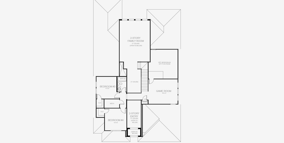 2D floor plan layout for the 3253F by Perry Homes in Star Farms At Lakewood Ranch 60', Lakewood Ranch, FL (Image 3).