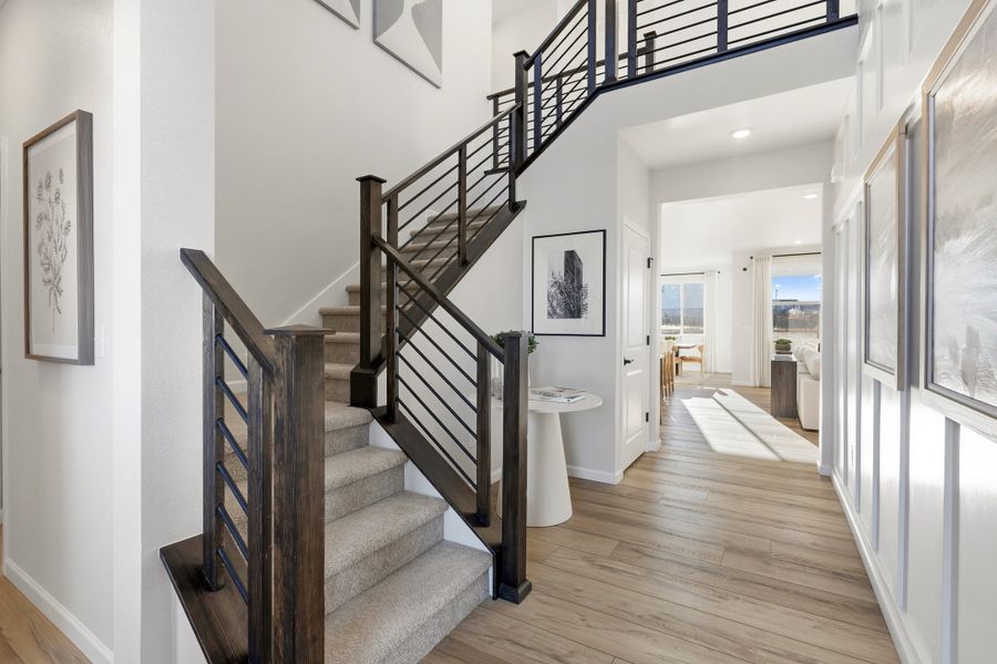 Representative furnished interior of a home built from the 4904 by Risewell Homes in The Aurora Highlands, Aurora (Image 6).