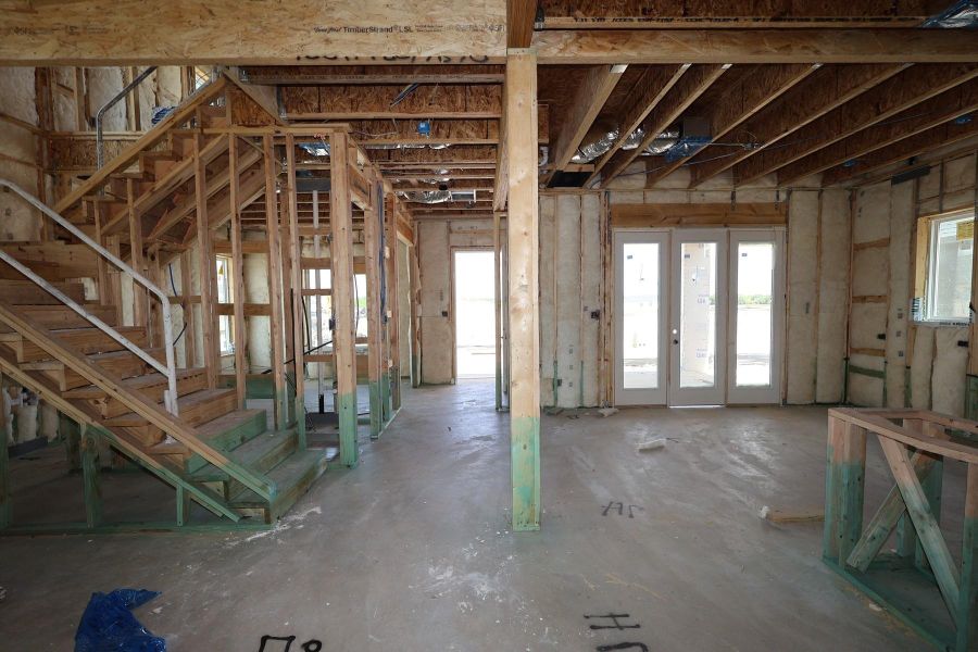 In-progress construction of a new home in Bridgeland Central: Emerald Heights - Enclave Row Collection, Cypress, TX (Image 13).