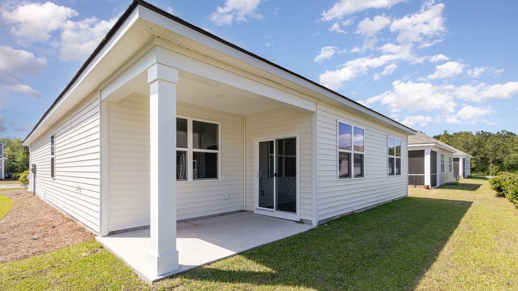 Representative exterior details of a home built from the Aria by D.R. Horton in Evington Place, Longs (Image 3).