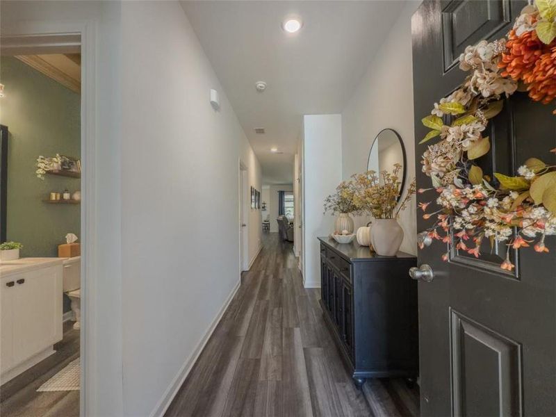 Furnished interior view inside a new home in Bentwater, Hoschton (Image 10). Furnished interior view inside a new home in Bentwater, Hoschton (Image 10).
