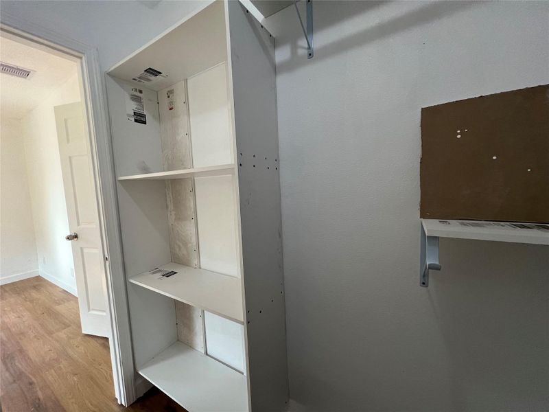 Large Closet with shelves Large Closet with shelves