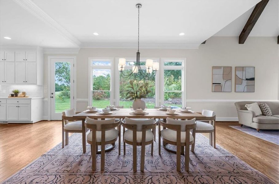 Furnished interior view inside a new home in , Canton (Image 39).