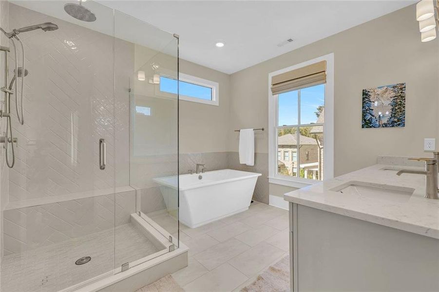 Furnished interior view inside a new home in Manning on the Square, Alpharetta (Image 18).