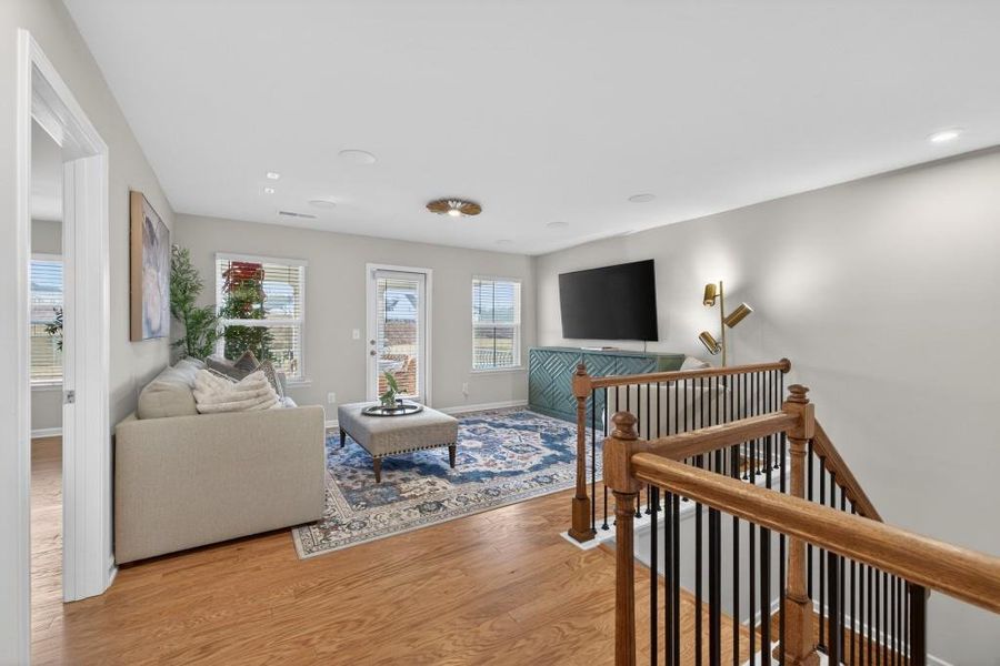 Furnished interior view inside a new home in Reunion, Flowery Branch (Image 32). Furnished interior view inside a new home in Reunion, Flowery Branch (Image 32).