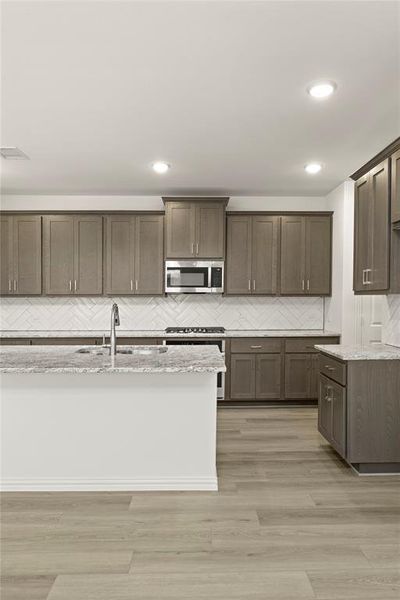 Furnished interior view inside a new home in Edgewater, Fate (Image 7). Furnished interior view inside a new home in Edgewater, Fate (Image 7).