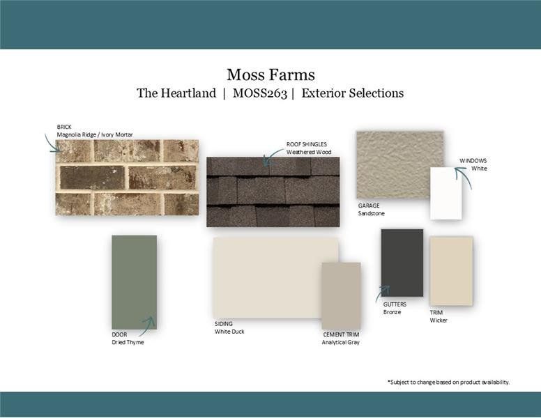 Sample of building materials used in homes in Moss Farm, White House (Image 33).