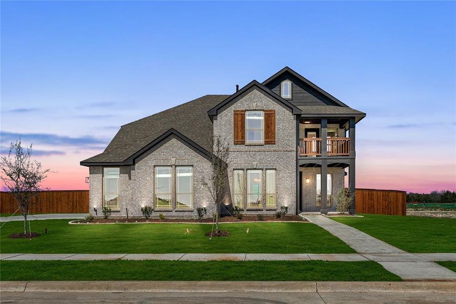 Front exterior of a new home in Glenbrook, Red Oak, TX, highlighting curb appeal (Image 2).