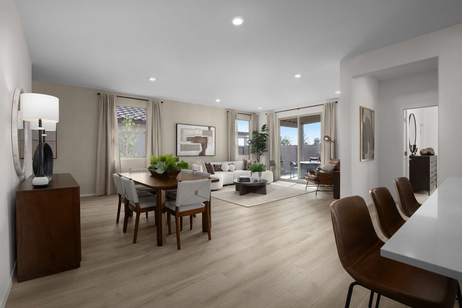 Representative furnished interior of a home built from the 1465 Modeled by KB Home in Mirador Ridge Blossom, Tucson (Image 7).