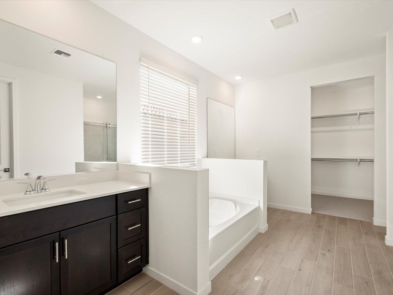 Furnished interior view inside a new home in Rancho Mirage Signature Series, Maricopa (Image 4).