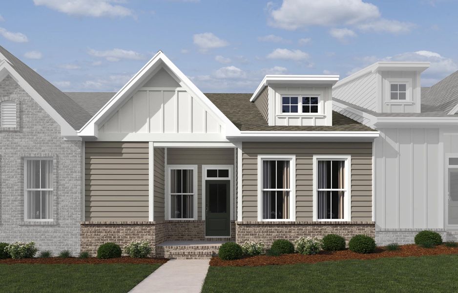 Representative exterior photo of a completed home built from the Hickory by Ashton Woods in Stewart's Glen | 55+ Community, Smyrna, TN (Image 2).