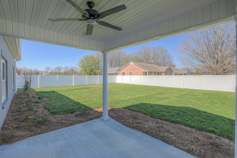 Exterior details and patio area of a home in Fox Run, Manchester (Image 3). Exterior details and patio area of a home in Fox Run, Manchester (Image 3).