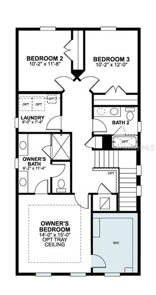 2D floor plan layout of this home in Weslyn Park, St. Cloud, FL (Image 3).
