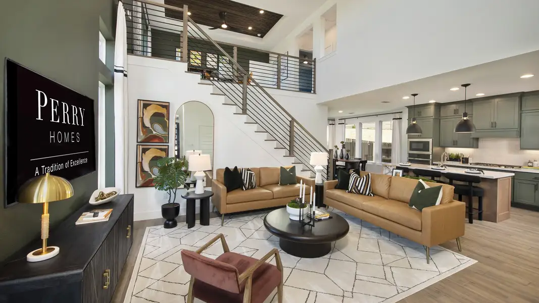 Furnished interior view inside a new home in Easton Park, Austin (Image 3). Furnished interior view inside a new home in Easton Park, Austin (Image 3).