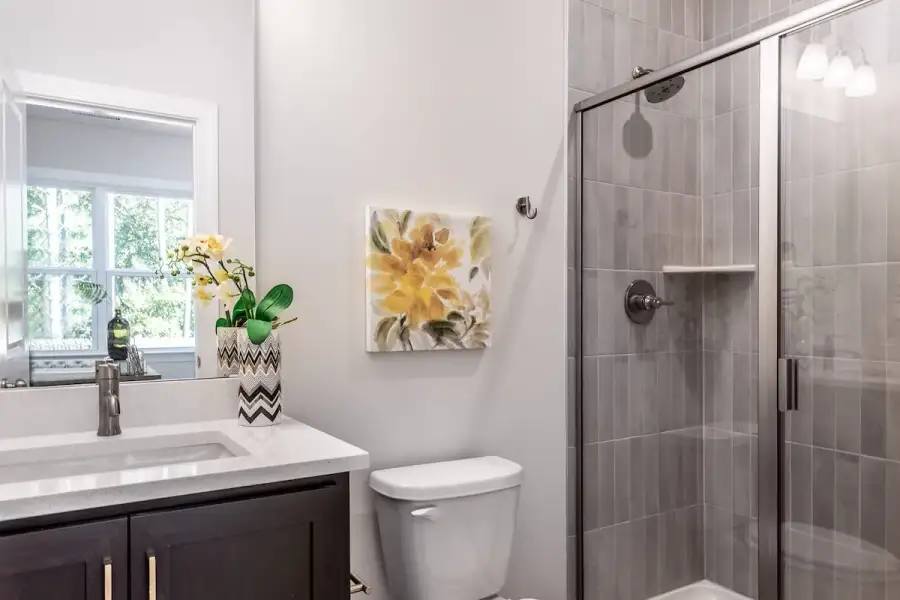 Furnished interior view inside a new home in The Townes at Willow Park, Cary (Image 14).