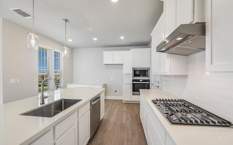 Representative furnished interior of a home built from the Heritage by Brookfield Residential in Urban Courtyard Homes at Easton Park, Austin (Image 17).