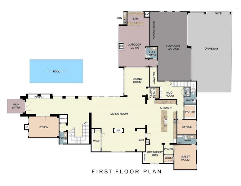 2D floor plan layout of this home in , Houston, TX (Image 6). 2D floor plan layout of this home in , Houston, TX (Image 6).