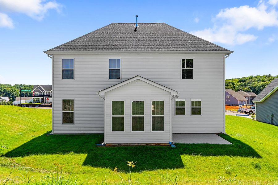 Front exterior of a new home in Hanes Lake, Winston-Salem, NC, highlighting curb appeal (Image 21).