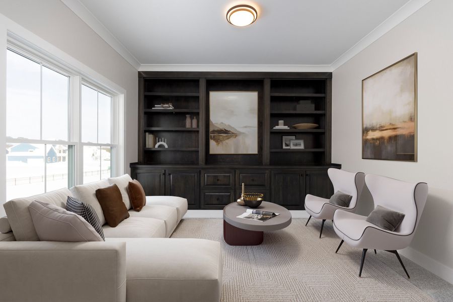 Representative furnished interior of a home built from the The Brady by Forbes Capretto Homes in Birdsong Estates, Orchard Park (Image 8).