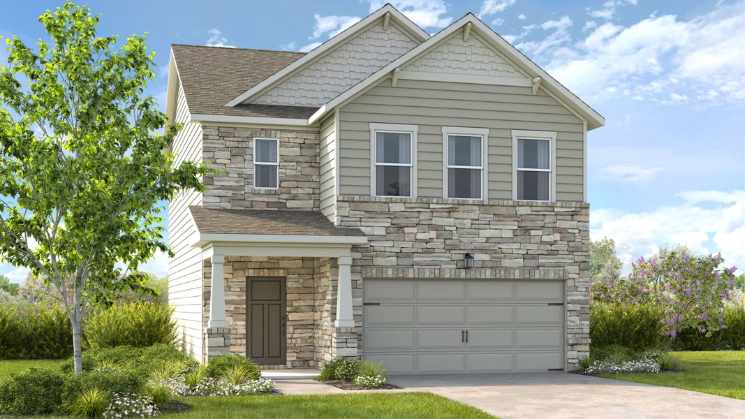 Representative exterior photo of a completed home built from the Avera by Taylor Morrison in Windance Lake, Loganville, GA (Image 16).