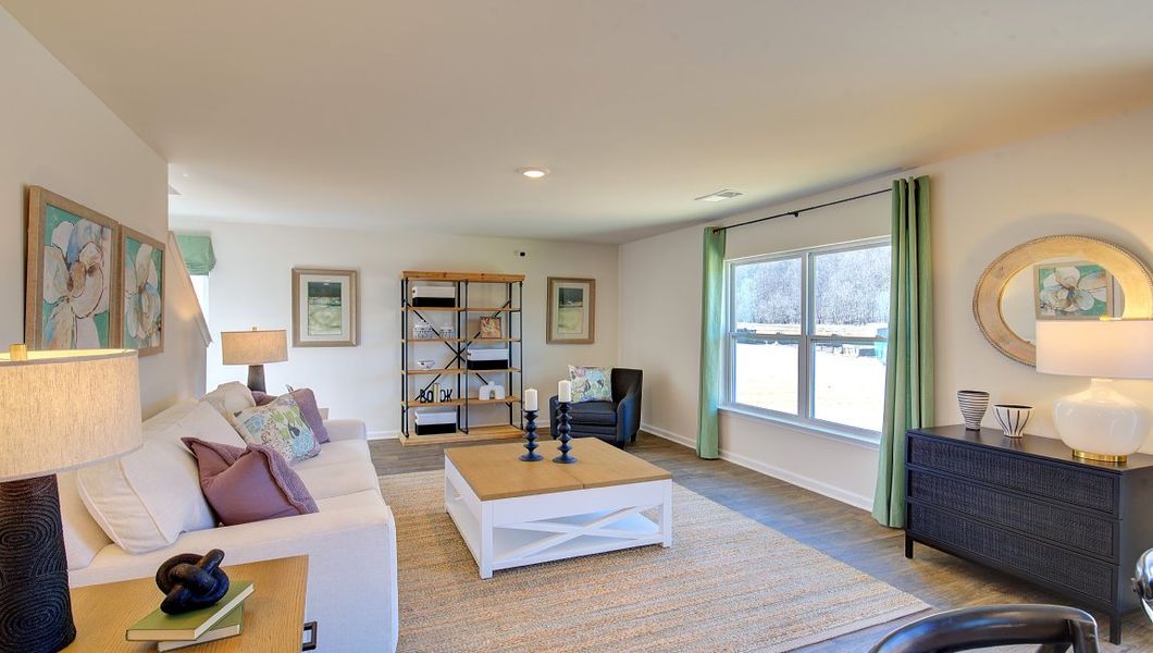 Furnished interior view inside a new home in Wildbrook Village, Waynesville (Image 11). Furnished interior view inside a new home in Wildbrook Village, Waynesville (Image 11).