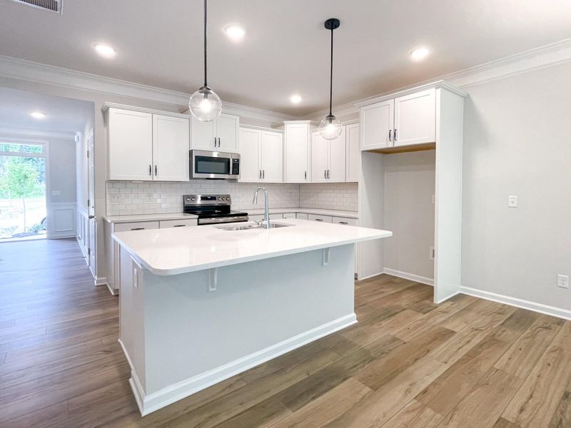 Furnished interior view inside a new home in Fairview Village Townhomes, Simpsonville (Image 8). Furnished interior view inside a new home in Fairview Village Townhomes, Simpsonville (Image 8).