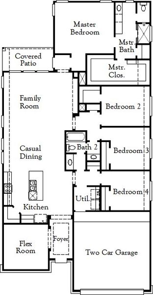 2D floor plan layout of this home in Meadow Vista, Anna, TX (Image 4).