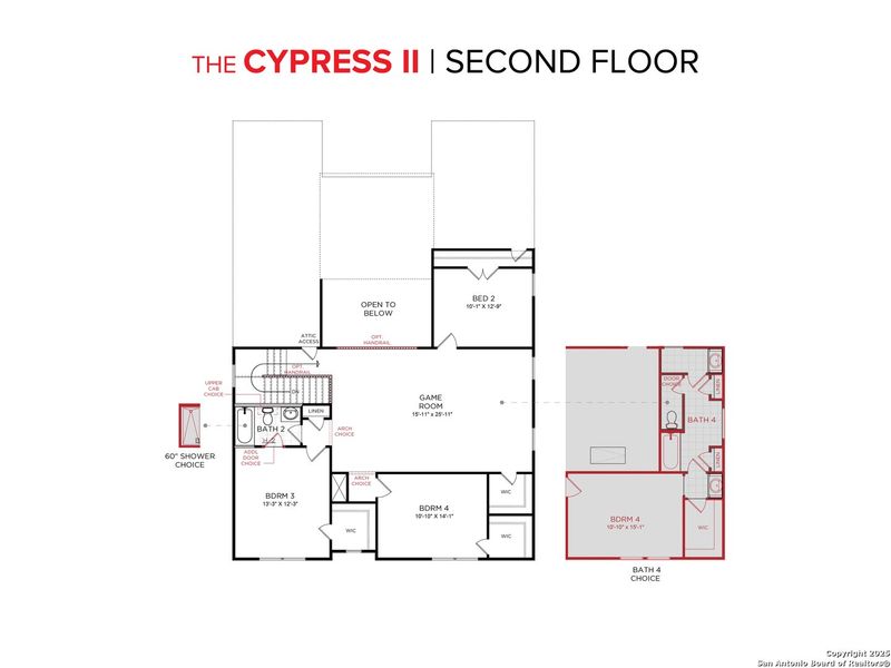 2D floor plan layout of this home in Vista Ridge, Live Oak, TX (Image 3). 2D floor plan layout of this home in Vista Ridge, Live Oak, TX (Image 3).
