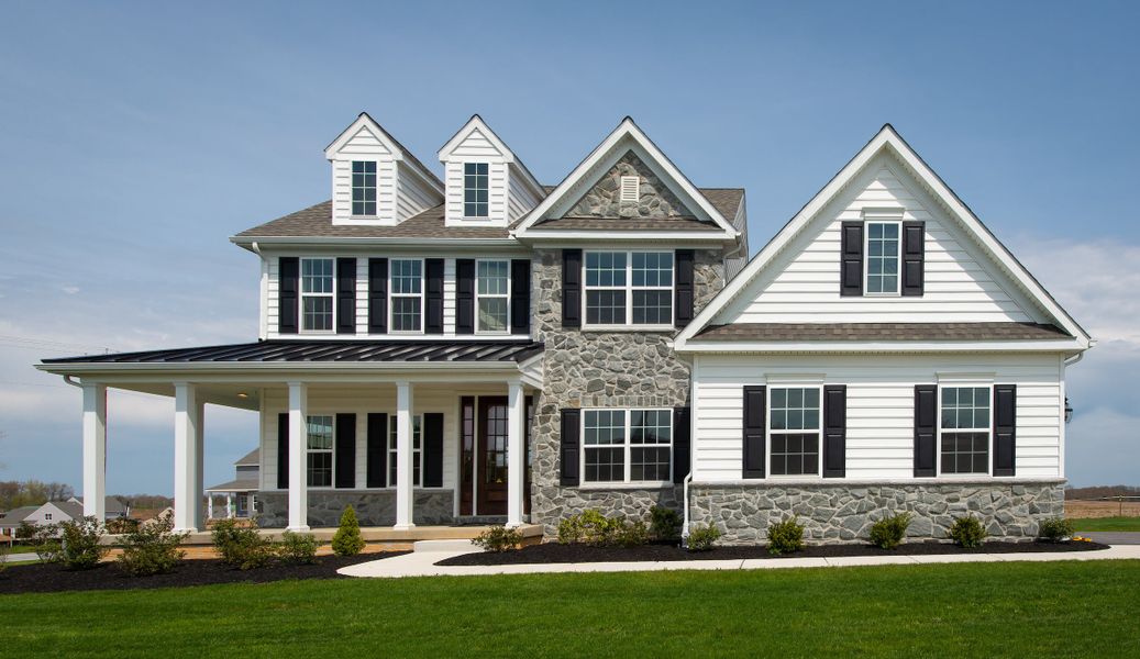 Representative exterior photo of a completed home built from the Augusta by Keystone Custom Homes in McLean South Shore, Belmont, NC (Image 12).