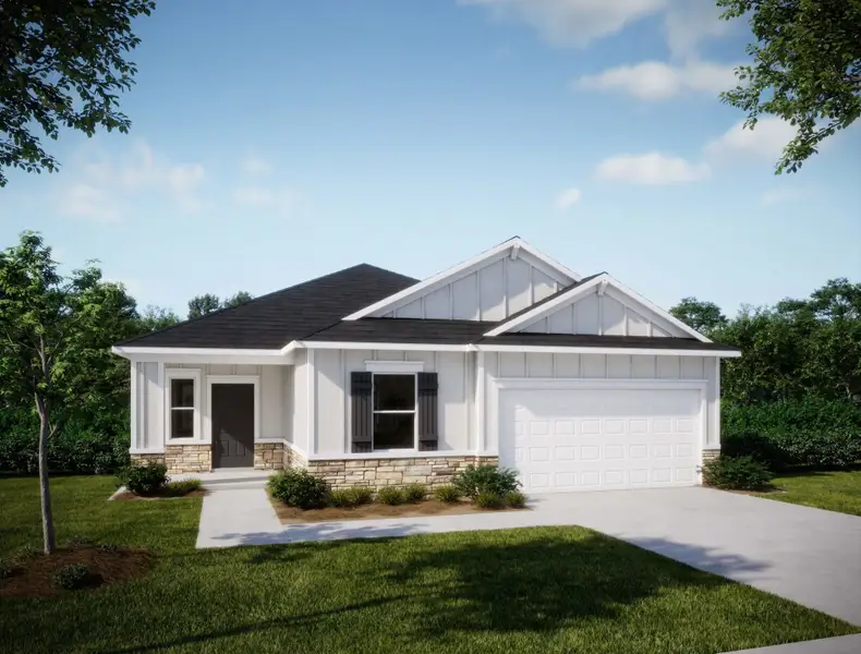 Representative exterior photo of a completed home built from the Ashton by Maronda Homes in Seminole Bend, Pensacola, FL (Image 1).
