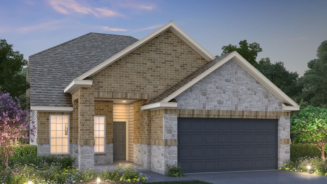 Representative exterior photo of a completed home built from the The Cortona by Legend Homes in Hunters Ranch, San Antonio, TX (Image 22).